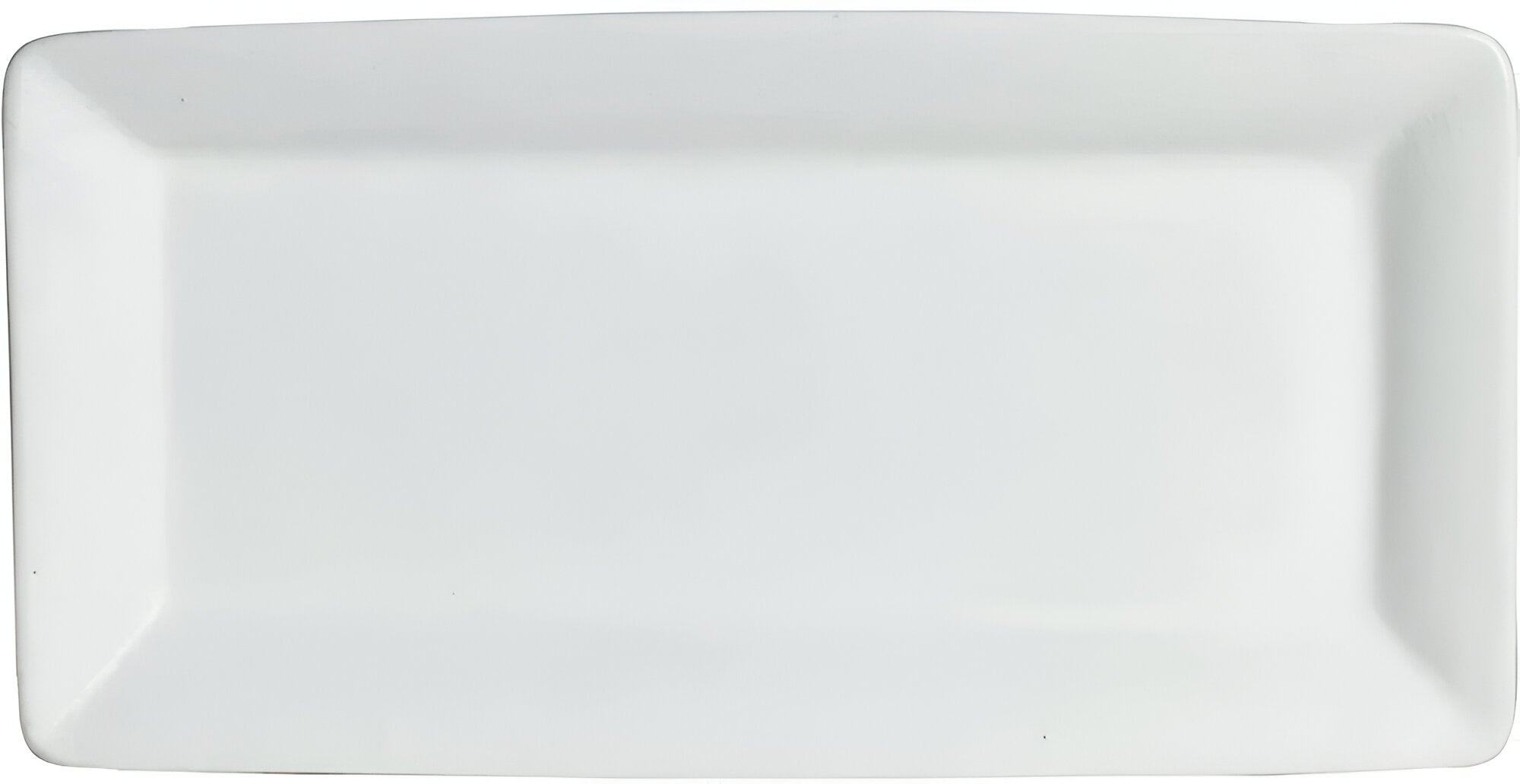 Bugambilia - Mod 14" White Rectangular Platter With Glossy Smooth Finish - PU042-MOD-WW