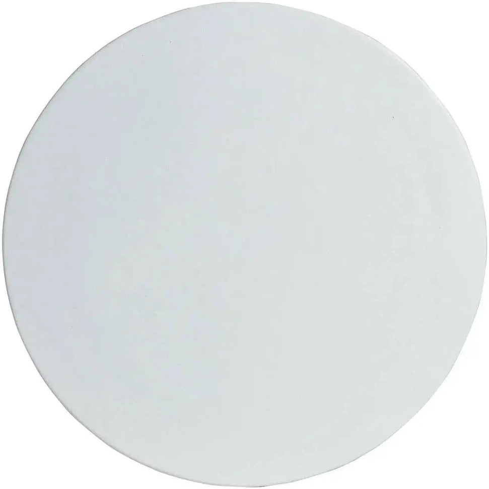 Bugambilia - Mod 14.25" Small Round White Disc With Glossy Smooth Finish - DR002-MOD-WW