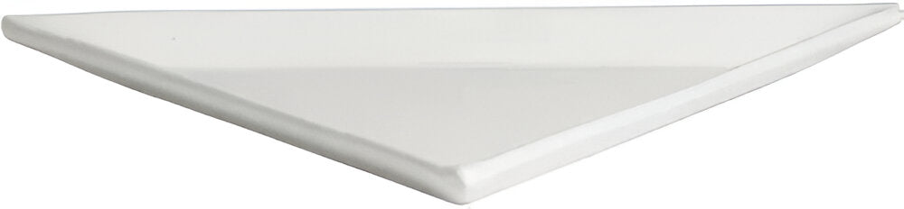 Bugambilia - Mod 15" Medium White Triangular Platter With Glossy Smooth Finish - PT003-MOD-WW