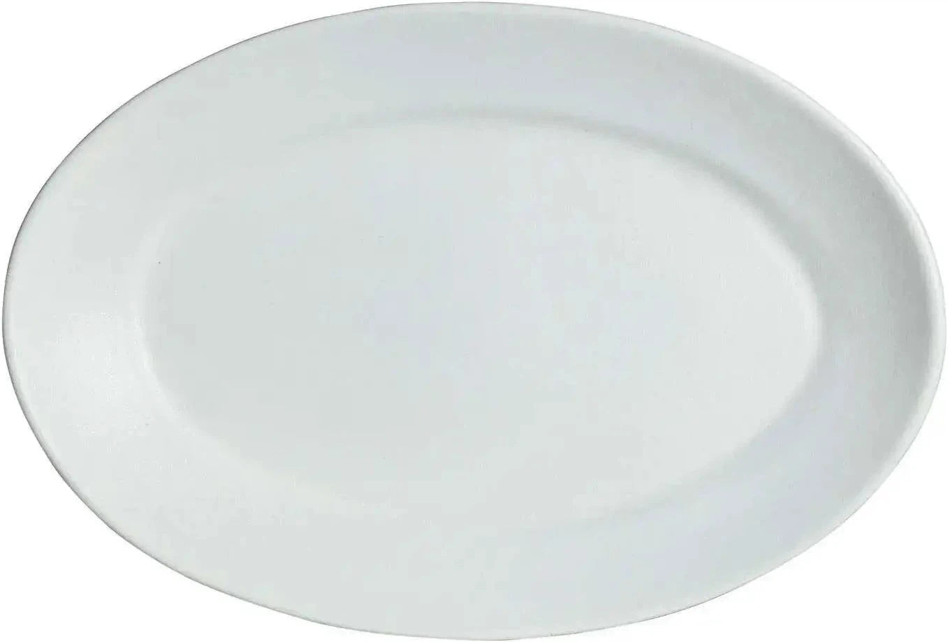 Bugambilia - Mod 169.6 Oz Large White Oval Platter With Glossy Smooth Finish - PO004-MOD-WW