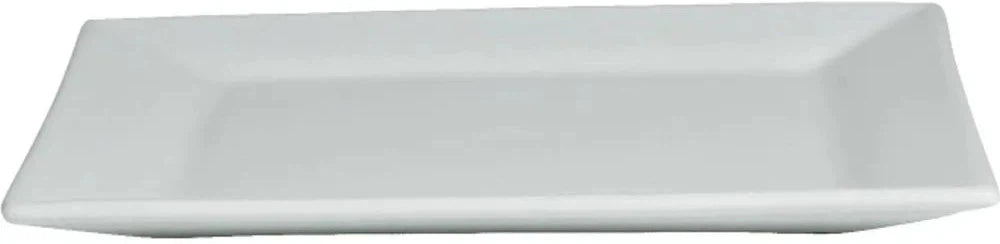 Bugambilia - Mod 17" White Square Divided Buffet Platter With Glossy Smooth Finish - PS015-MOD-WW