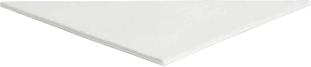 Bugambilia - Mod 17.5" Large Triangular White Disc With Glossy Smooth Finish - DT104-MOD-WW