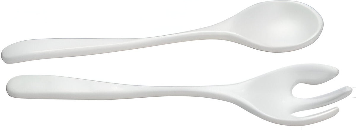 Bugambilia - Mod 1.35 Oz, 7.5" x 2.95" White Nancy Salad Server 2 pc Set - SS34-MOD