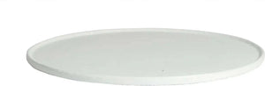 Bugambilia - Mod 20" X-Large Round White Disc with Rim With Glossy Smooth Finish - DR205-MOD-WW