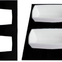 Bugambilia - Mod 20.82" x 12.75" Black Resin Coated Single Tile With 2 Rectangular Openings Fits For TPUD02 - T0A21-MOD