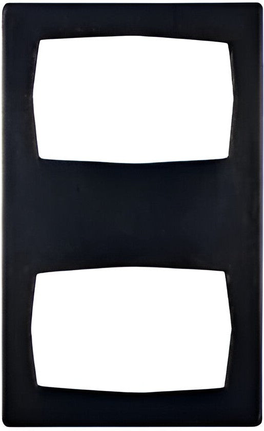 Bugambilia - Mod 20.82" x 12.75" Black Resin Coated Single Tile With 2 Rectangular Openings Fits For TPUD02 - T0A21-MOD