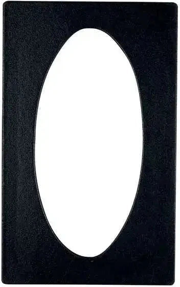 Bugambilia - Mod 20.82" x 12.75" Black Resin Coated Single Tile with 1 Oval Opening Fits For TBO204 - T0A26-MOD
