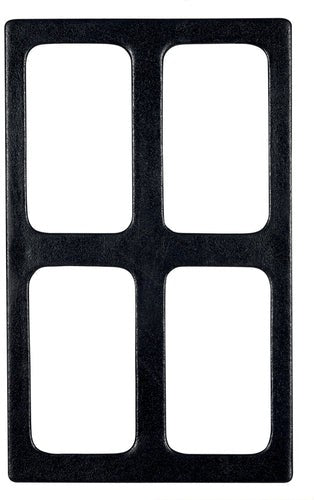 Bugambilia - Mod 20.82" x 12.75" Black Resin Coated Single Tile with 4 Rectangular Openings Fits For BUD23 & TPUD43 - T0A20-MOD