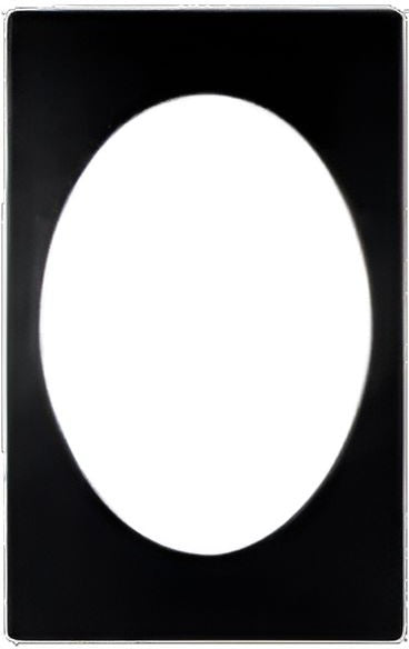 Bugambilia - Mod 20.82" x 12.75" Black Resin Coated Single Tile with One Oval Opening Fits For CO006 - T0A5-MOD