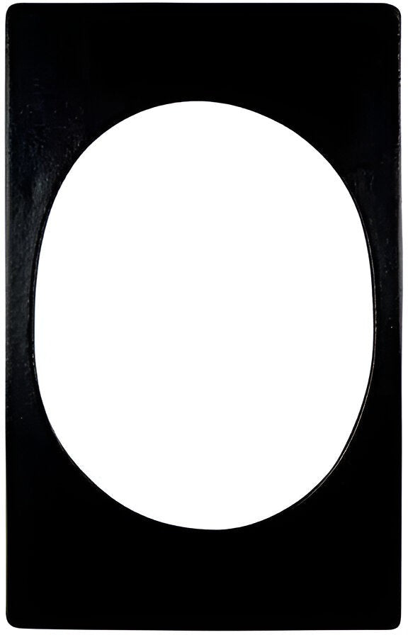 Bugambilia - Mod 20.82" x 12.75" Black Resin Coated Single Tile with One Oval Opening Fits for TFOD04- T0A17-MOD