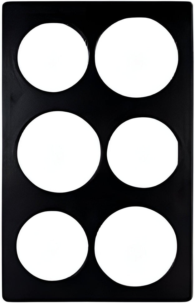 Bugambilia - Mod 20.82" x 12.75" Black Resin Coated Single Tile with Six Round Openings Fits For IR012 & IR013 & IR014 - T0A4-MOD