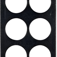 Bugambilia - Mod 20.82" x 12.75" Black Resin Coated Single Tile with Six Round Openings Fits For IR012 - T0A18-MOD