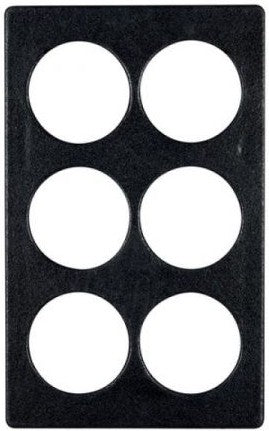 Bugambilia - Mod 20.82" x 12.75" Black Resin Coated Single Tile with Six Round Openings Fits For IR012 - T0A18-MOD