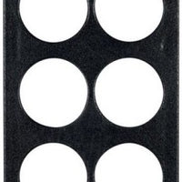 Bugambilia - Mod 20.82" x 12.75" Black Resin Coated Single Tile with Six Round Openings Fits For IR012 - T0A18-MOD