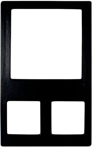 Bugambilia - Mod 20.82" x 12.75" Black Resin Coated Single Tile with Three Square Openings Fits For BSD11 & BSD15 - T0A8-MOD