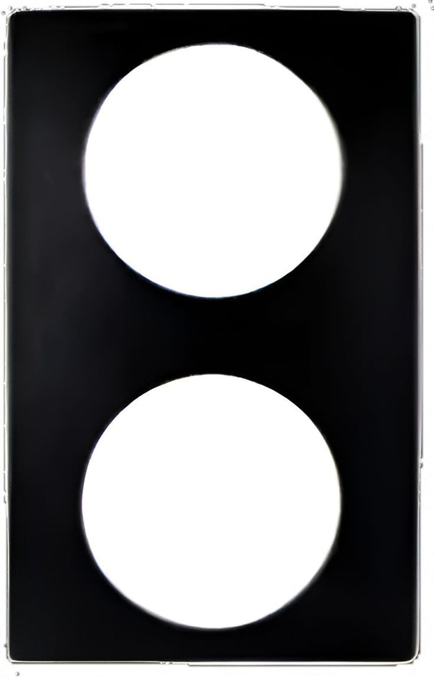 Bugambilia - Mod 20.82" x 12.75" Black Resin Coated Single Tile with Two Round Openings Fits For TFRD24 - T0A7-MOD
