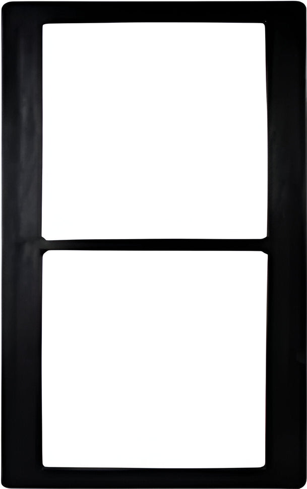 Bugambilia - Mod 20.82" x 12.75" Black Resin Coated Single Tile with Two Square Openings Fits For IS015 & IS025 & IS035 - T0A2-MOD