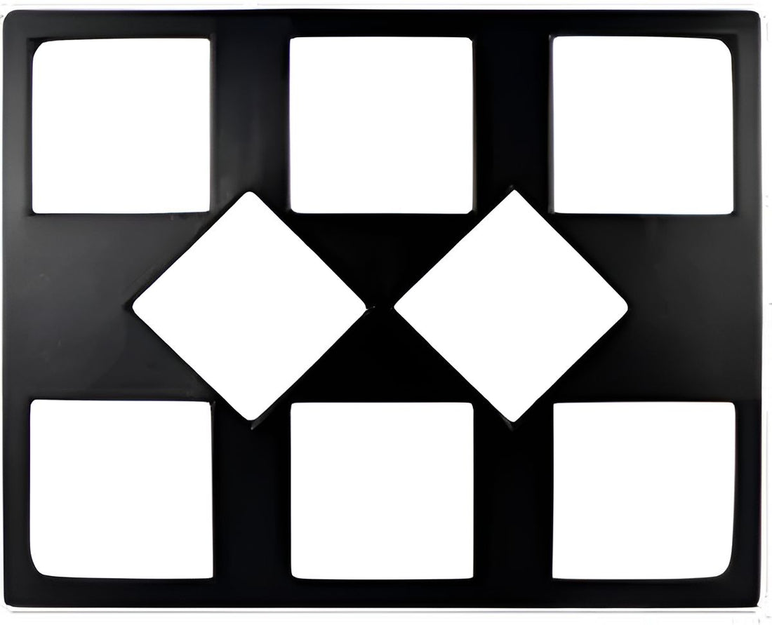 Bugambilia - Mod 20.82" x 25.5" Black Resin Coated Double Tile with Eight Square openings Fits For IS013 & IS014 - T0A9-MOD