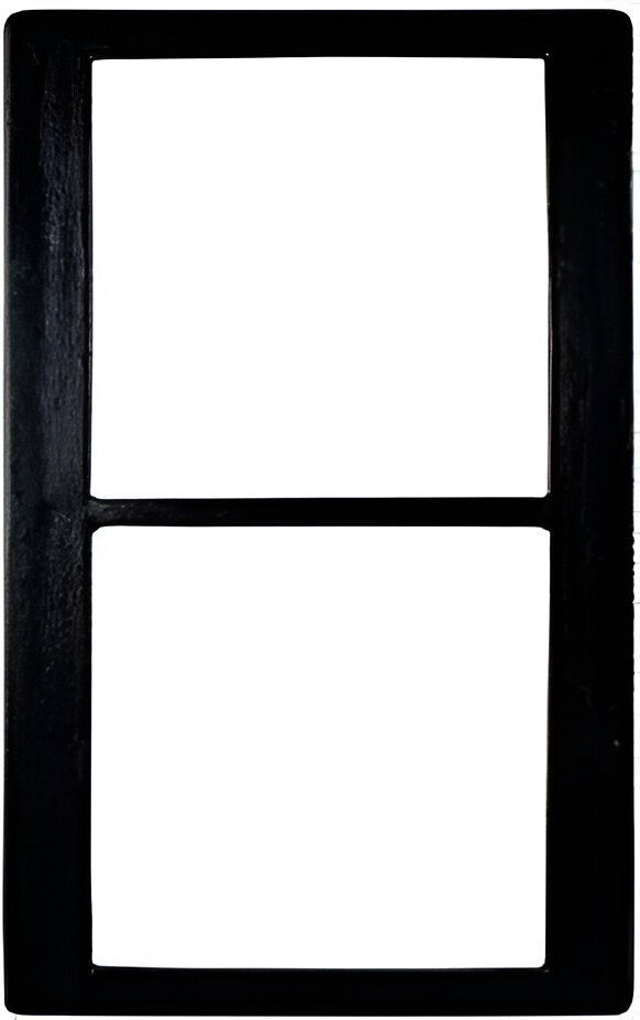 Bugambilia - Mod 21.69" x 13.25" Black Resin Coated Single Tile with 2 Rectangular Openings Fits for TPUD25 & TPUD35 - T0B24-MOD