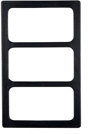 Bugambilia - Mod 21.69" x 13.25" Black Resin Coated Single Tile with 3 Rectangular Openings Fits for BUD24 & TPUD44 - T0B22-MOD
