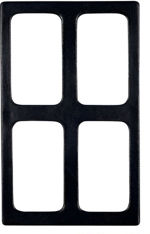 Bugambilia - Mod 21.69" x 13.25" Black Resin Coated Single Tile with 4 Rectangular Openings Fits for BUD23 & TPUD43 - T0B20-MOD