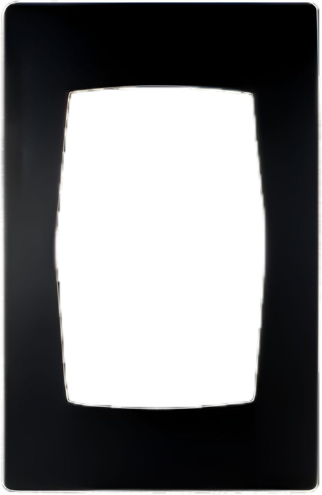 Bugambilia - Mod 21.69" x 13.25" Black Resin Coated Single Tile with One Rectangular Opening Fits For TPUD03 - T0B10-MOD