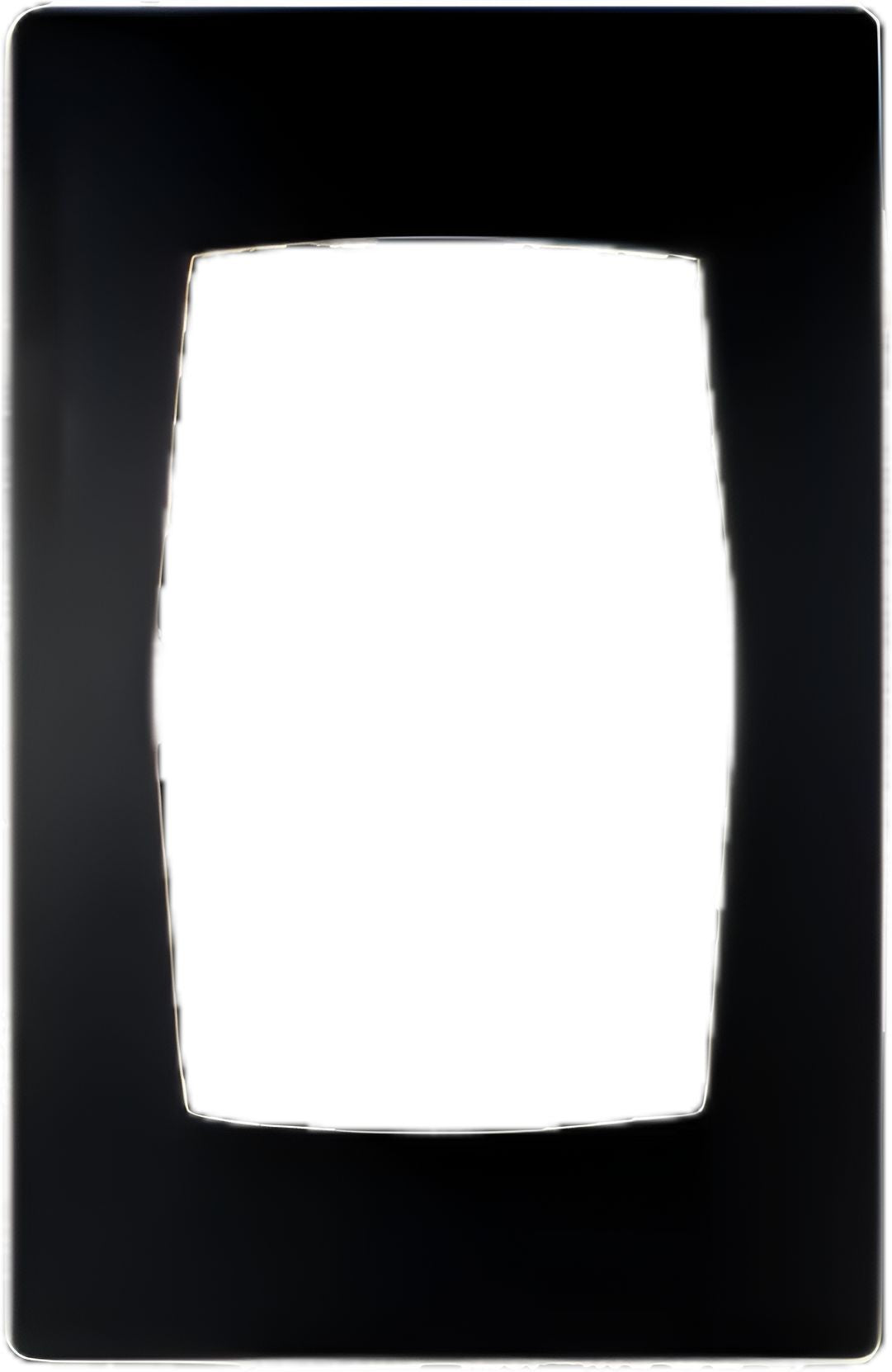 Bugambilia - Mod 21.69" x 13.25" Black Resin Coated Single Tile with One Rectangular Opening Fits For TPUD03 - T0B10-MOD