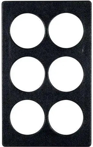 Bugambilia - Mod 21.69" x 13.25" Black Resin Coated Single Tile with Six Round openings Fits For IR012 - T0B18-MOD