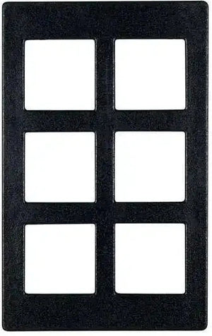 Bugambilia - Mod 21.69" x 13.25" Black Resin Coated Single Tile with Six Square Openings Fits For IS012 & IS022 - T0B19-MOD