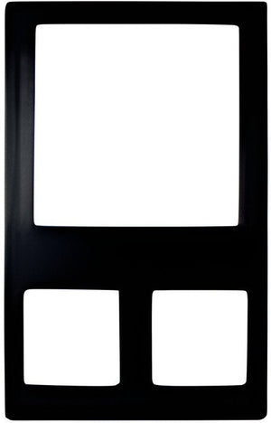 Bugambilia - Mod 21.69" x 13.25" Black Resin Coated Single Tile with Three Square Openings Fits for BSD11 & BSD14 - T0B8-MOD