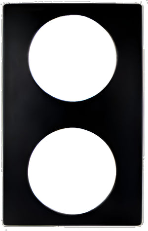 Bugambilia - Mod 21.69" x 13.25" Black Resin Coated Single Tile with Two Round Openings Fits for TFRD24 - T0B7-MOD