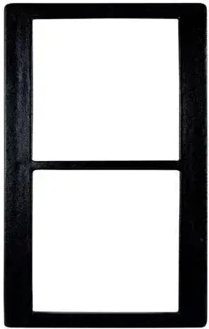 Bugambilia - Mod 21.69" x 13.25" Black Resin Coated Single Tile with Two Square Openings Fits For IS015 & IS025 & IS035 - T0B2-MOD