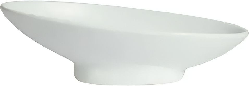 Bugambilia - Mod 23.67 Oz White Medium Oval Sphere Bowl With Glossy Smooth Finish - BO203-MOD-WW