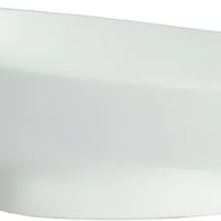 Bugambilia - Mod 23.67 Oz White Medium Oval Sphere Bowl With Glossy Smooth Finish - BO203-MOD-WW