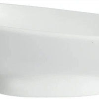 Bugambilia - Mod 23.67 Oz White Medium Oval Sphere Bowl With Glossy Smooth Finish - BO203-MOD-WW