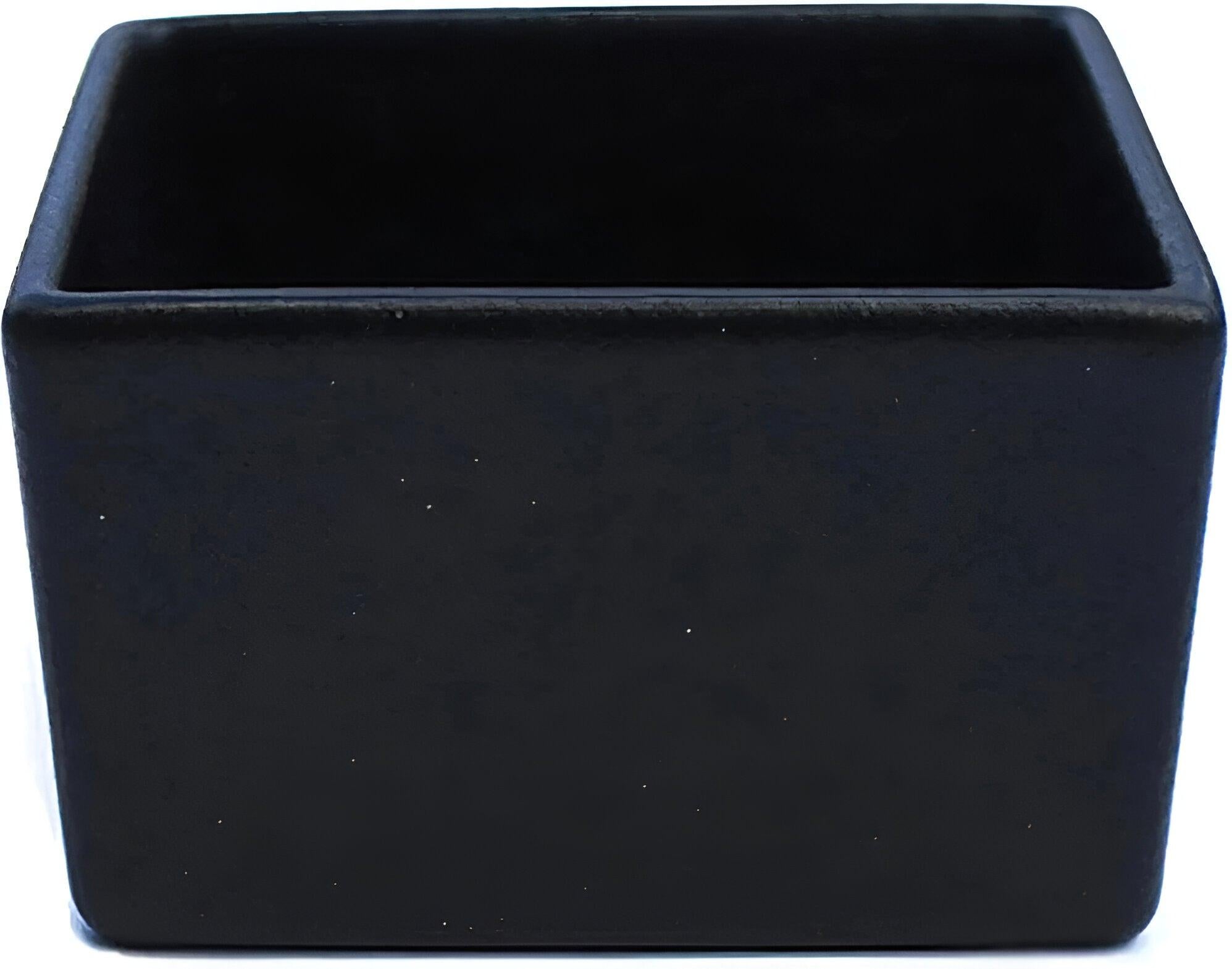 Bugambilia - Mod 253.62 Oz Black Square Straight Sided Salad Bowl With Glossy Smooth Finish - COMP18-MOD-BB