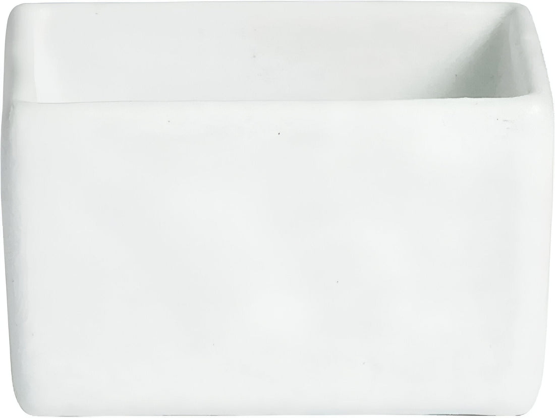 Bugambilia - Mod 253.62 Oz White Square Straight Sided Salad Bar Bowl With Elegantly Textured - COMP18WW