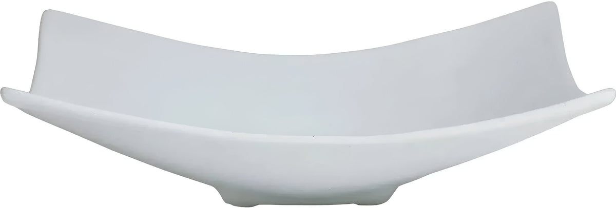 Bugambilia - Mod 339.2 Oz XX-Large Square White Fruit Bowl With Glossy Smooth Finish - FS008-MOD-WW
