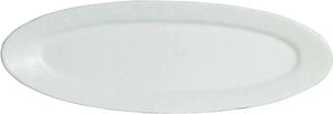 Bugambilia - Mod 35.2 Oz White Oval Single Fish Oval Platter With Glossy Smooth Finish - PO013-MOD-WW