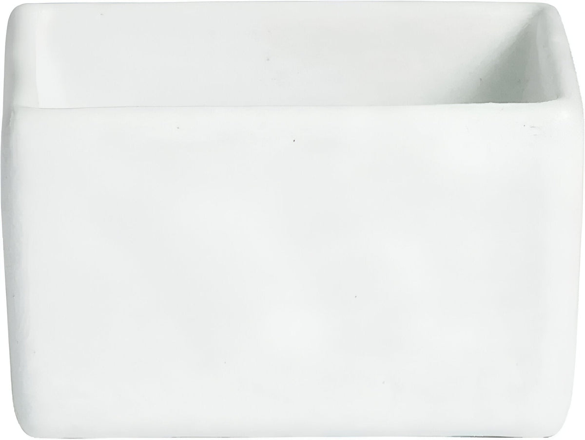 Bugambilia - Mod 42.88 Oz White Square Straight Sided Salad Bar Bowl With Elegantly Textured - COMP20WW