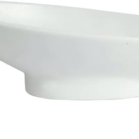 Bugambilia - Mod 43.93 Oz White Large Oval Sphere Bowl With Glossy Smooth Finish - BO204-MOD-WW