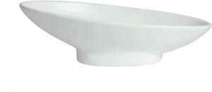 Bugambilia - Mod 43.93 Oz White Large Oval Sphere Bowl With Glossy Smooth Finish - BO204-MOD-WW