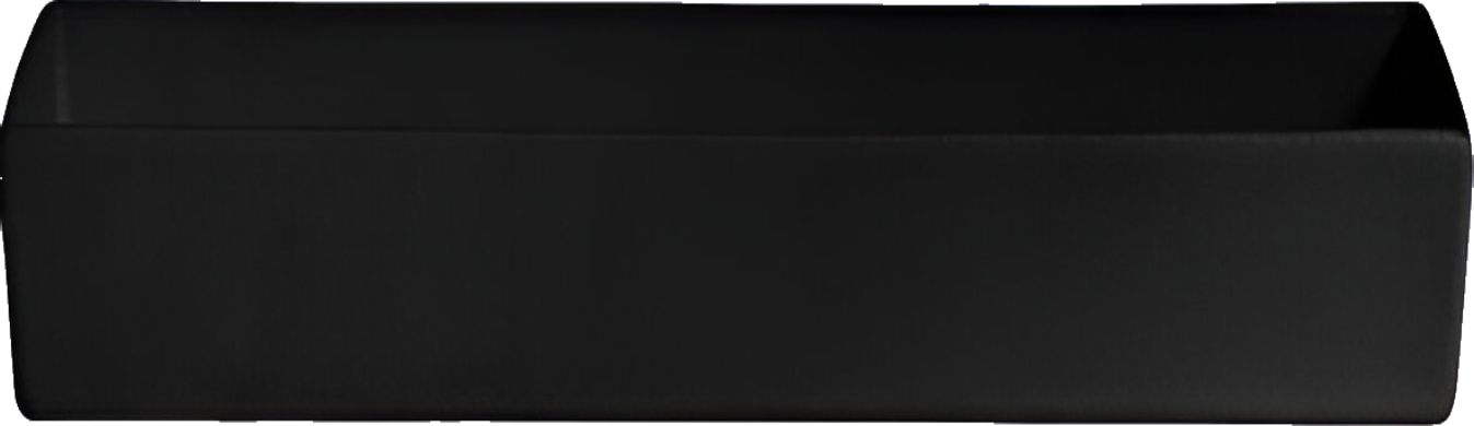 Bugambilia - Mod 44.8 Oz Black Rectangular Straight Sided Salad Bowl With Glossy Smooth Finish - COMP21-MOD-BB