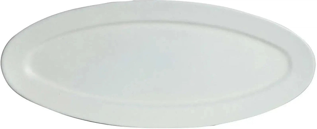 Bugambilia - Mod 51.2 Oz White Oval Double Fish Oval Platter With Glossy Smooth Finish - PO014-MOD-WW