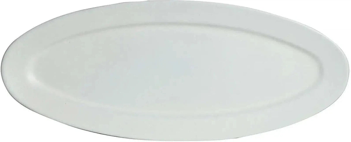 Bugambilia - Mod 51.2 Oz White Oval Double Fish Oval Platter With Glossy Smooth Finish - PO014-MOD-WW