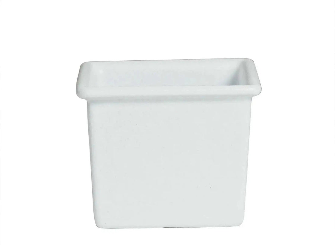 Bugambilia - Mod 57.5 Oz White Square Salad Bar Bowl With Glossy Smooth Finish - IS013-MOD-WW