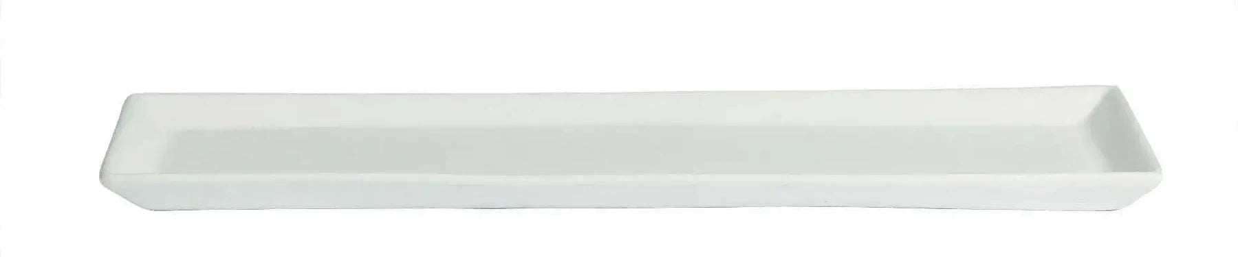 Bugambilia - Mod 57.6 Oz Large White Rectangular Gourmet Platter With Glossy Smooth Finish - PU003-MOD-WW