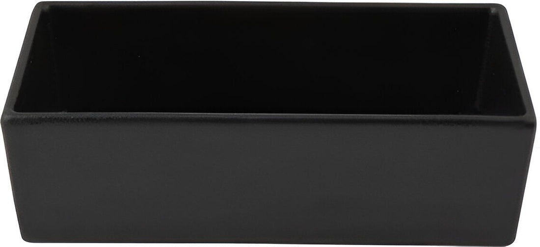 Bugambilia - Mod 59.18 Oz Black Rectangular Straight Sided Salad Bowl With Glossy Smooth Finish - COMP06-MOD-BB