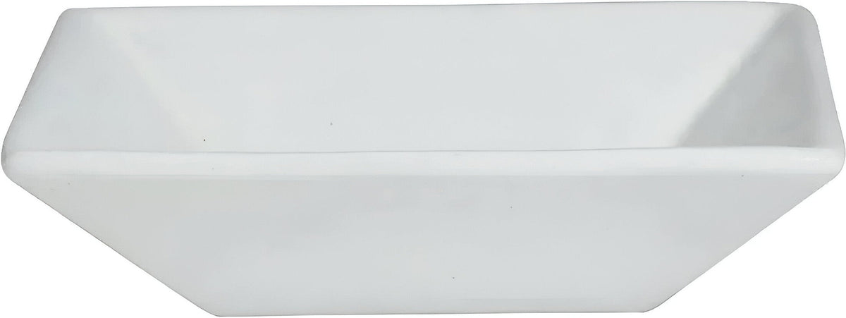 Bugambilia - Mod 60.8 Oz Medium White Square Bowl With Glossy Smooth Finish - BSD13-MOD-WW