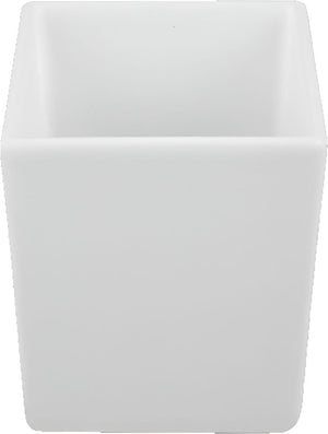 Bugambilia - Mod 60.87 Oz White Square Straight Sided Salad Bowl With Smooth - COMP07-MOD-WW